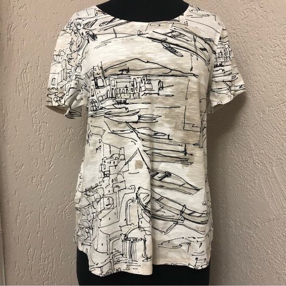 Chico’s Shirttail Tee Sz 1 - Picture 1 of 3